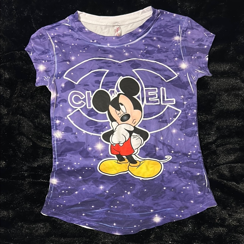 Chic Purple Mickey Mouse Women's Tee